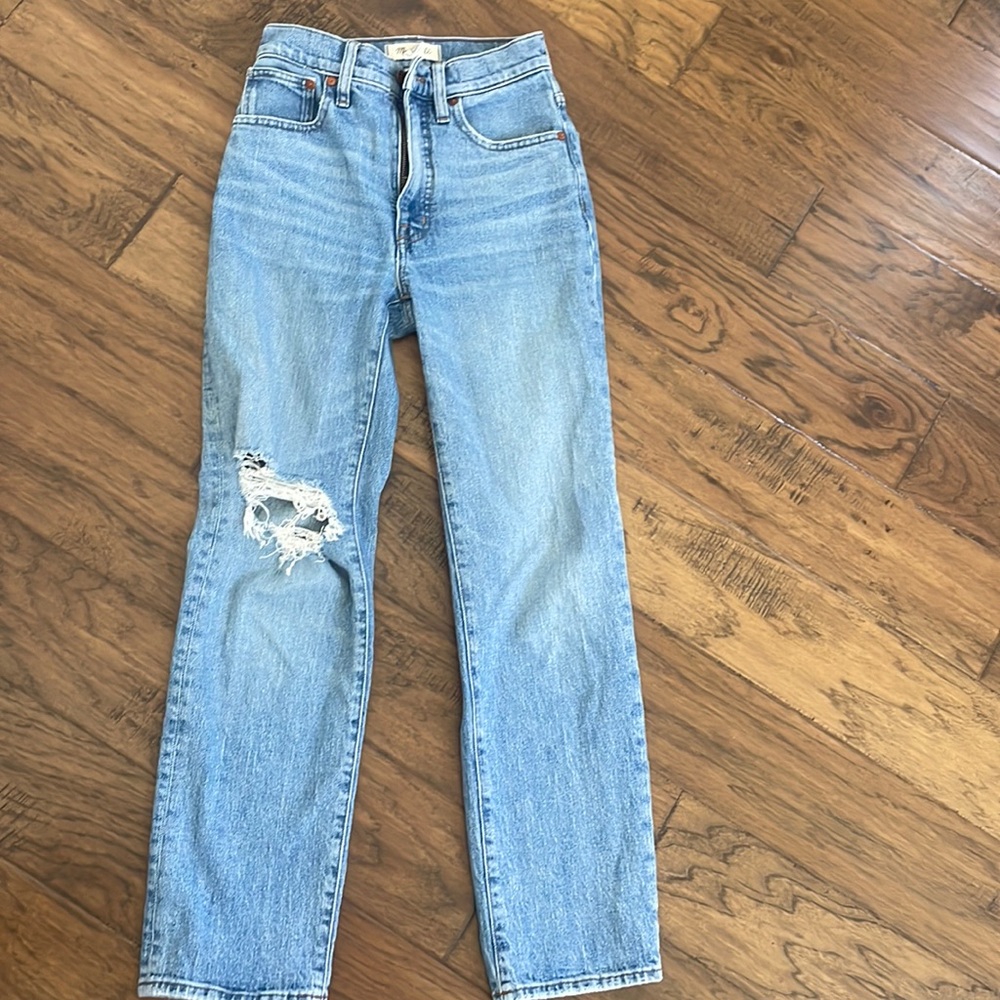 Madewell women’s straight jeans size 23 cut short